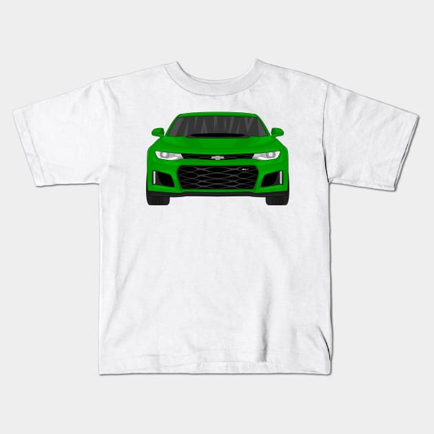 CAMARO GREEN Kids T-Shirt by VENZ0LIC